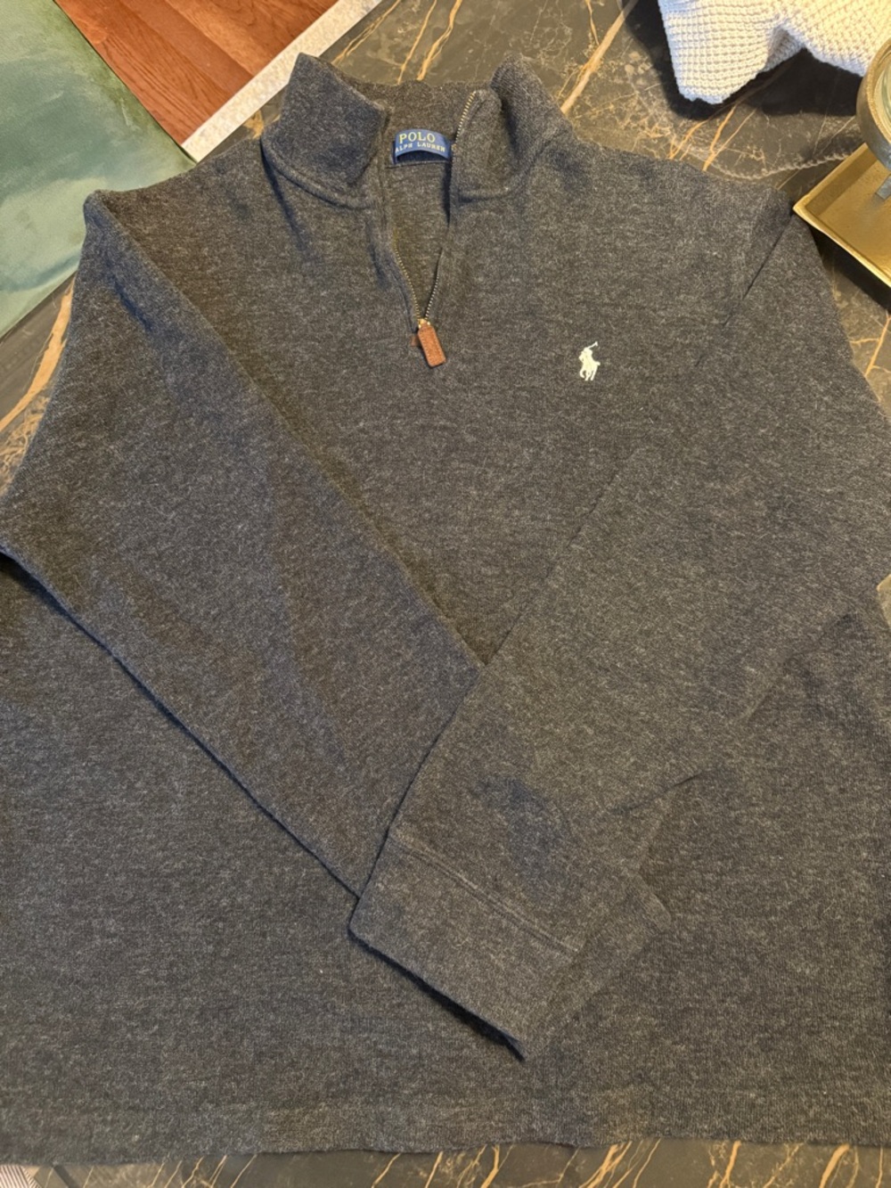 Polo by Ralph Lauren Charcoal Gray Half-Zip Pullover